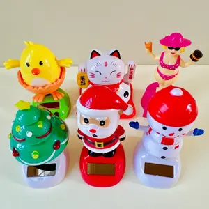 Solar Powered Dancing Animal Dolls - 6 Piece Swinging Animated Bobble Dancer Window Sun Catcher Car Decor Portable Suncatchers - Ornaments