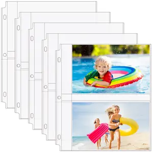 MaxGear 60-Pack 2-Pocket 5x7 Photo Sleeves Set for 3-Ring Binders, 8.5x11 Size Polypropylene Archival Safe Heavy-Duty Page Protectors, Acid-Free Album Refill Pages (Holds 240 Pictures)