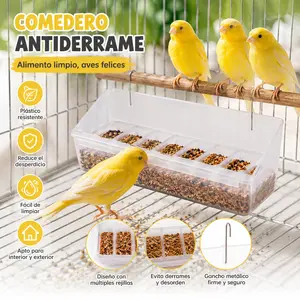 Comedero Antiderrame para Aves – Contenedor Colgante para Alimento