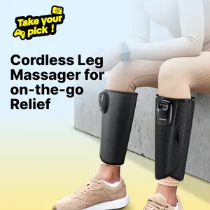 【FIT KING】Air Compression Cordless Calf Massager, 3 Modes & Intensities, Rechargeable Leg Massager Comfort Massaging Device Relaxation Tool mothersday gift
