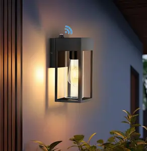 Outdoor Auto On/Off Wall Light with Light Sensor, Waterproof and Energy-Efficient, E26 Base Ideal for Covered Patios, Porch, and Canopies