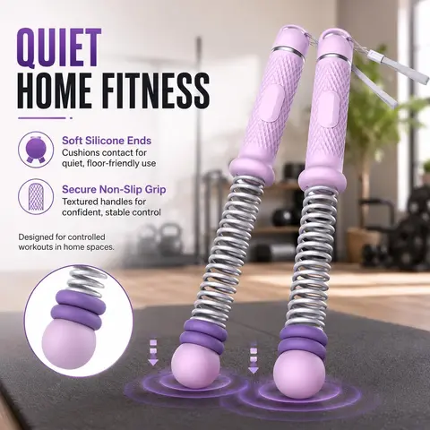 Portable Weighted Ropeless Battle Rope - Heavy-Duty Hand Strengthener, Compact Home Fitness Gear for Core Building, Controlled Workouts in Home Spaces (Purple)