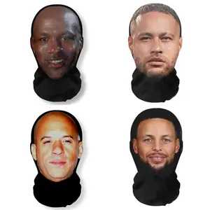 Funny Elastic Mesh Full Face Mask – Star Print Hip Hop Hood