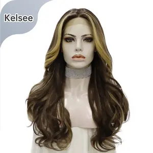 IMstyle Kelsee Daily Brown with highlight lace front wigs Glueless T-parting 26inches -TQ01-C27