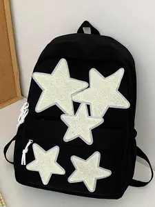 Men's Star Pattern Backpack – Stylish Laptop Daypack for College, Travel & Streetwear – Durable Casual Bag for Daily Use & Outdoors