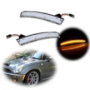 Rear Bumper Amber LED Side Marker Lamps Light For Mini Cooper R50 R52 R53 2002 2003 2004 2005 2006 2007 2008 Replace OEM 63147165869, 63147165870