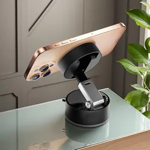 Universal Phone Holder with Vacuum Suction Cup, Rotating Strong Magnetic Suction Cup, Navigation Holder for Car Dashboard, Bathroom Tiles & Glass Surfaces, Magnetic Phone Holders