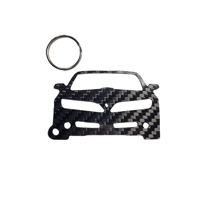 Carbon Fiber keychain for Pontiac Trans Am (2010-2013) based on Chevy Camaro Gen 5 Inspired Keychain Lanyard  front view Glossy Twill gift christmas
