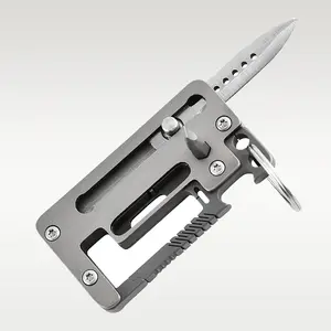 Titanium Alloy Multifunctional EDC Keyring Tool -with Bottle Opener,Screwdriver and Wrench, Rust-Proof, Durable and Lightweight Design For Camping, Hiking and Outdoor Survival pocket