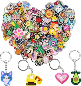 Keychains 20pcs Random Different Keychain Lot Lovely Cool Key Chains for Student Prize Birthday Gift Party Favor