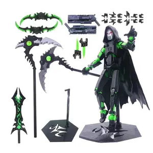T13 Action Figure Set Dummy 13 Death Skeleton Movable Robot,Death Action Figure With Cape Lucky 13 Collectible Action Figure Art popular