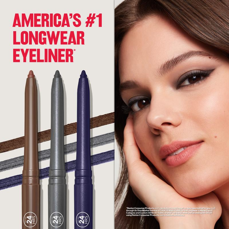 Revlon ColorStay Matte Eyeliner - Waterproof, Long-Wear, Smudge-Proof, 24-Hour Wear, with Built-In Sharpener