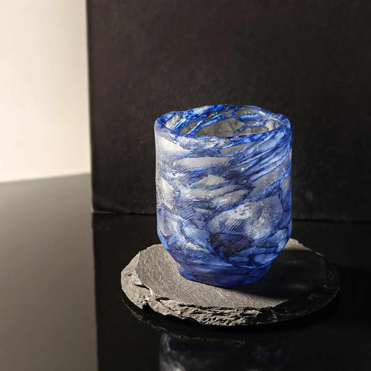 Ching Master | Frozen Burned Blue Crystal Tea Cup
