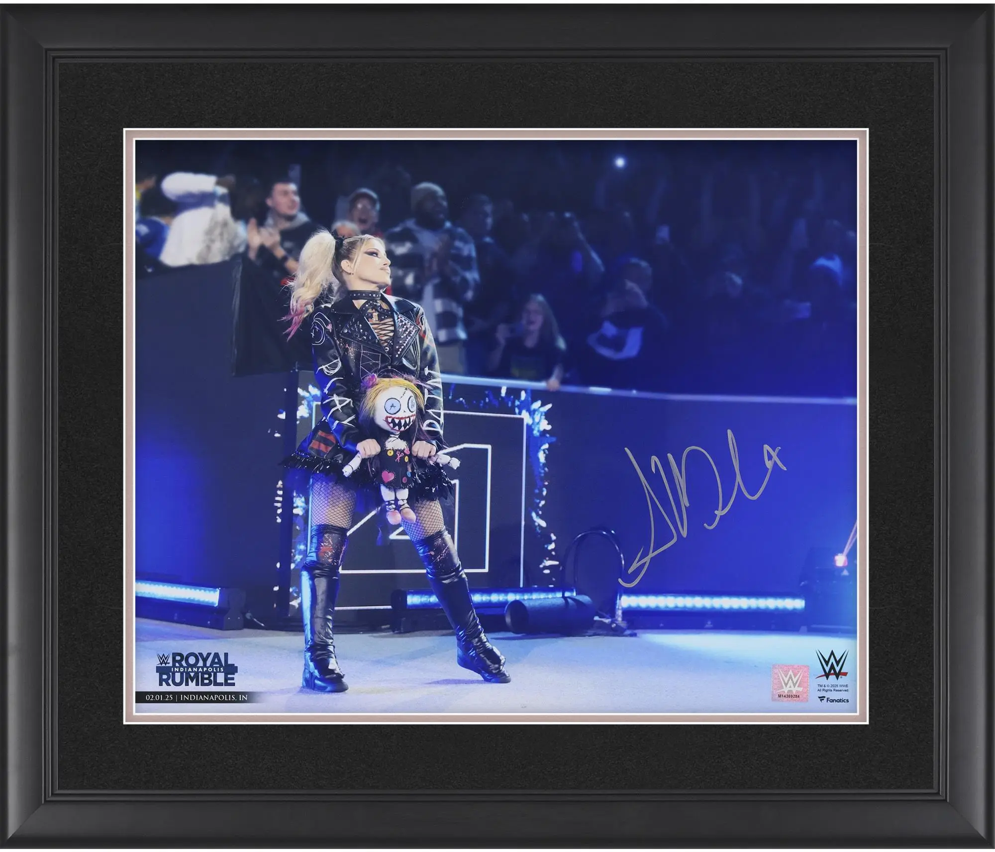 Alexa Bliss WWE Framed Autographed 16" x 20" 2025 Royal Rumble Return Photograph - Fanatics Authentic Certified