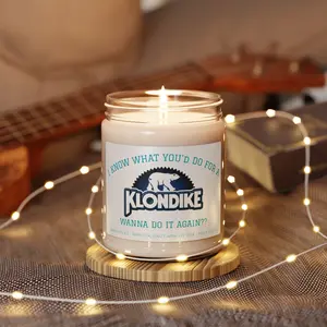 Funny Klondike Scented Soy Candle, Gift for Ice Cream Lovers, Home Fragrance, Quirky Decor, Unique Gag Gift Glass Cozy Aroma Light