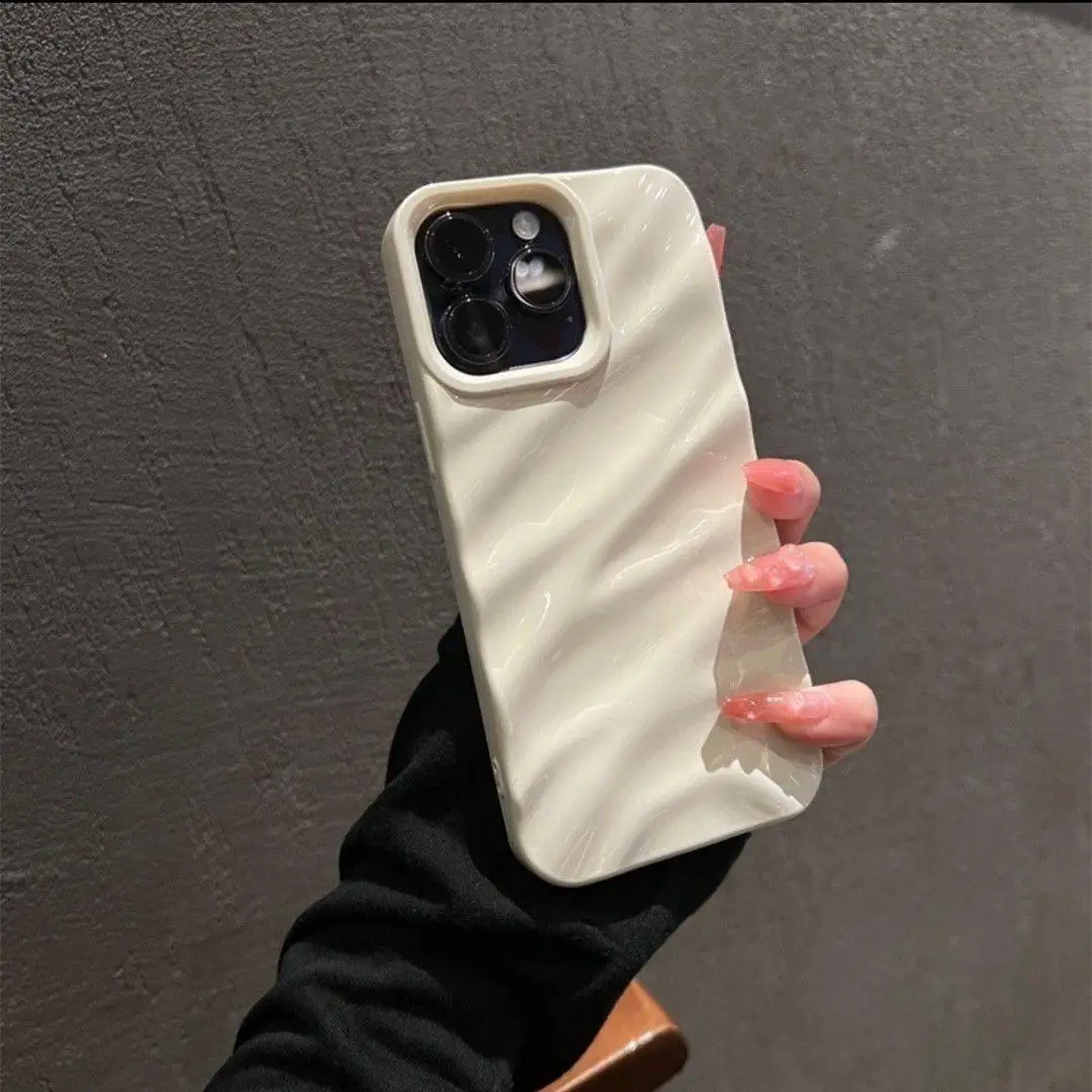 Simple Wave Pattern Phone Case, Decorative Phone Protector Cover, Shockproof Phone Cases, Phone Accessories Compatible with iPhone 12 13 14 iPhone 15