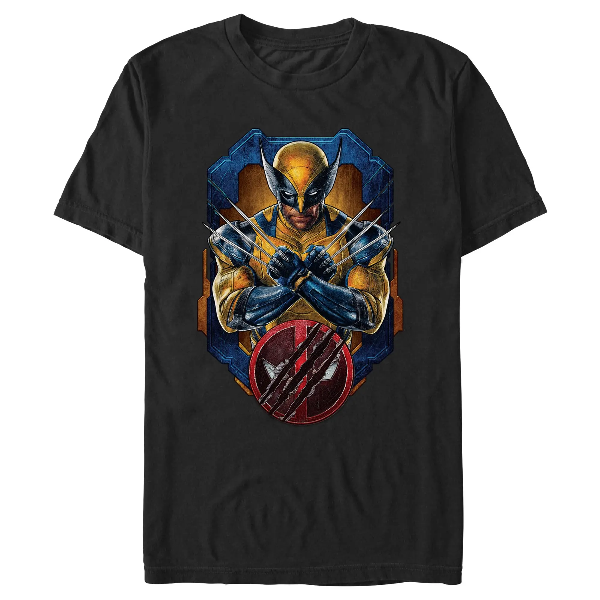 Men's Marvel: Deadpool & Wolverine Claw Pose Portrait T-Shirt
