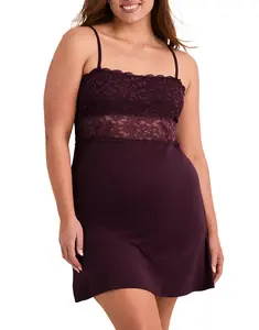 Samantha Dark Purple Plus Sleepwear