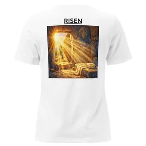 RISEN Women's Softest Comfortable T-Shirt 100% Combed Ring-Spun Cotton Relaxed Fit Crew Neck Pre-Shrunk Fabric Side-Seamed Construction