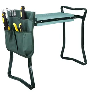LEMY Foldable Garden Kneeler Bench W/ EVA Pad and Tool Pouch
