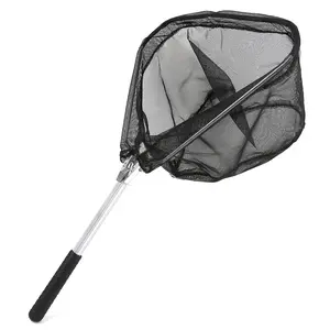 Foldable Aluminum Alloy Fishing Net, 50cm Extendable Handle, Durable Nylon Mesh, Perfect Gift for Women/mothers/fathers Day, Fishing Accessories, Fishing Tackle, Fishing Tools