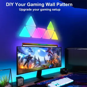 RGB Honeycomb Quantum Light Set, CreativeModern Style Sound Control Music Rhythm LEDWall Lamp, indoor Decoration Remote Controlled
