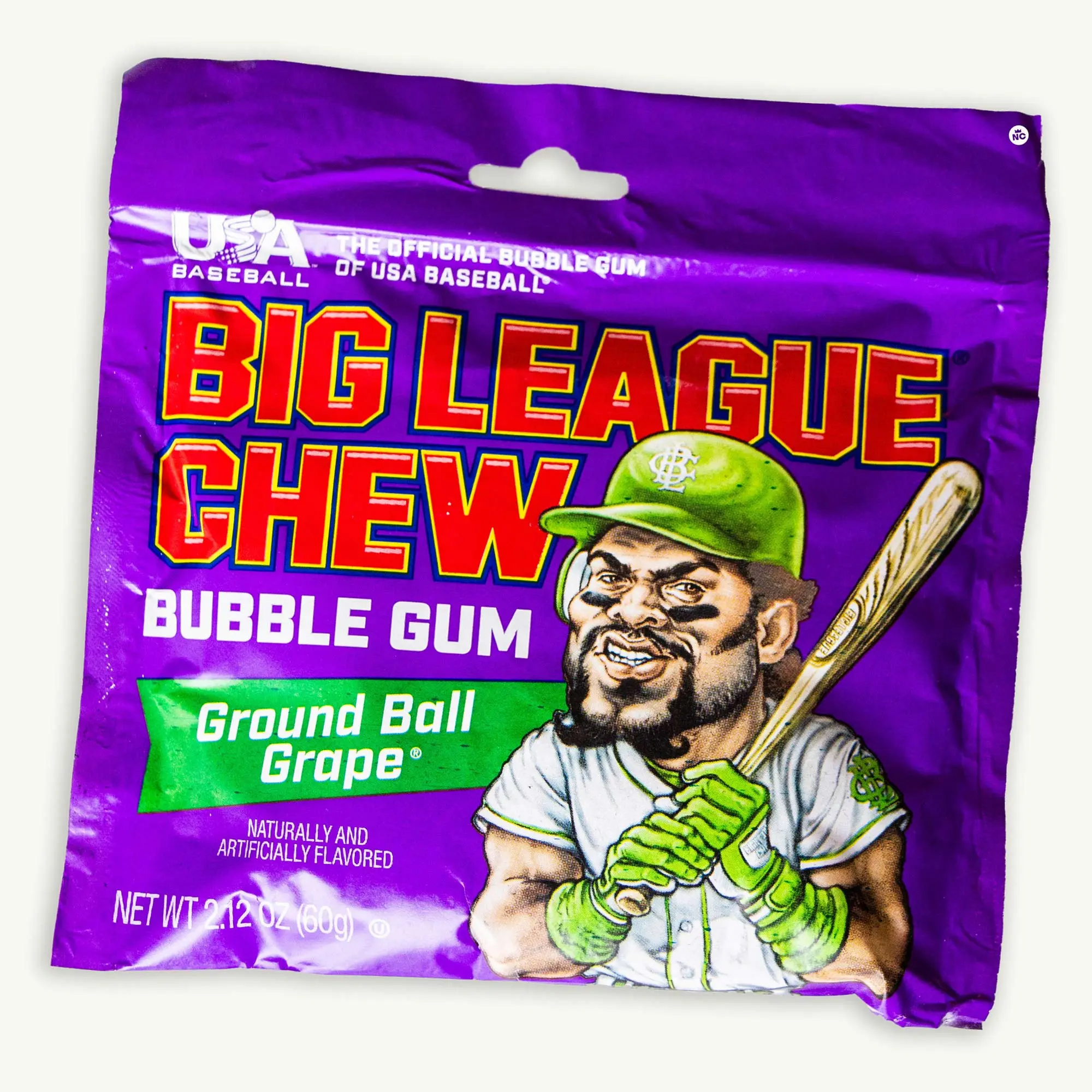 Big League Chew Ground Ball Grape Bubble Gum 2.12oz