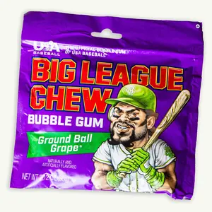 Big League Chew Ground Ball Grape Bubble Gum 2.12oz