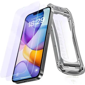 for  17e/16e/13 Pro/13/14 Screen Protector, 2 Pack Anti Blue Light Tempered Glass Screen Protector for  17e, Automatic Dust Removal,  Installation (6.1 inches)