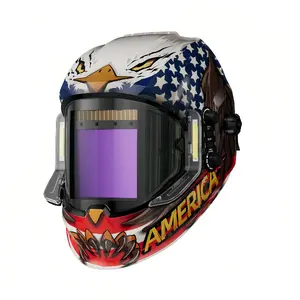 ANDELI Adjustable Shade Solar Powered Welding Helmet with 180° Large Viewing Screen True Color Auto Darkening 4 Arc Sensor DIN16 Protection Welder Mask Weldingcap Weldingmask