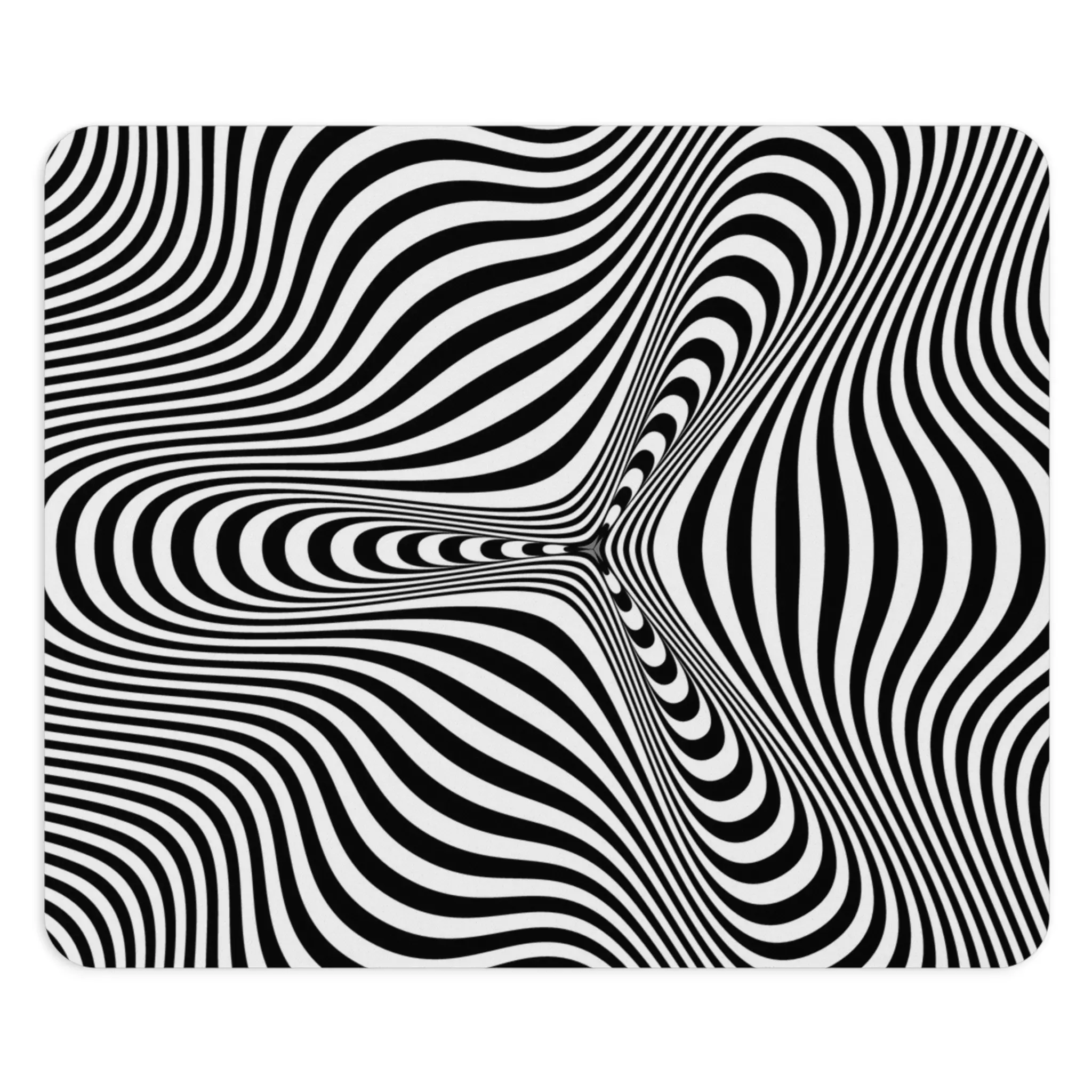 Black and White Swirl Mouse Pad | Office Decor, Gamer Gift, Desk Accessory, Modern Design, Unique Mousepad