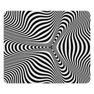 Black and White Swirl Mouse Pad | Office Decor, Gamer Gift, Desk Accessory, Modern Design, Unique Mousepad