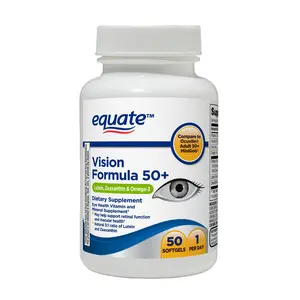 Equate Vision Formula 50+ Dietary Supplement Softgels for Eye Health - 50 Count