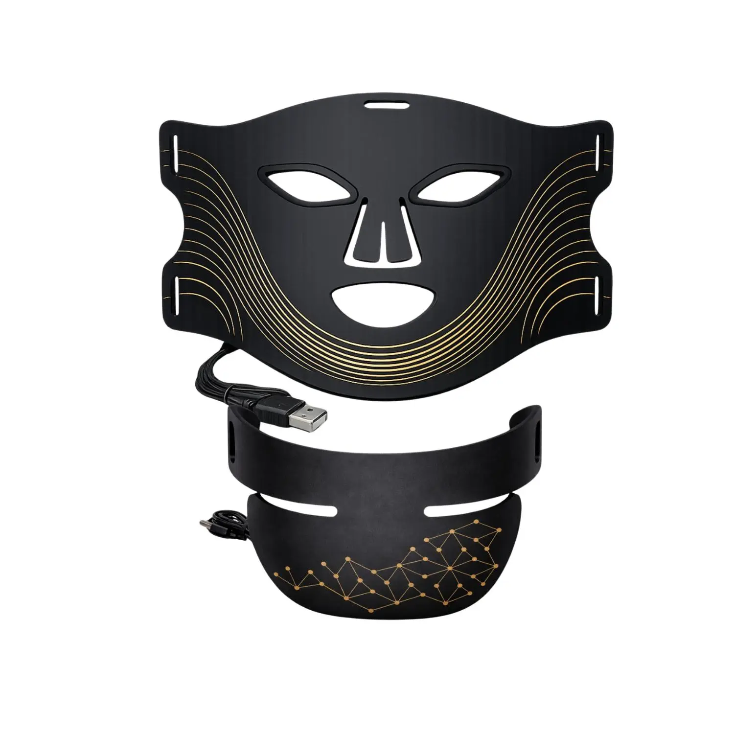 7 Color LED Facial Mask for Face and Neck, LED Beauty Device for Skincare, At Home Spa Facial Mask for Smoother Looking Skin campingessentials Led Light Mask Led Photorejuvenation Mask