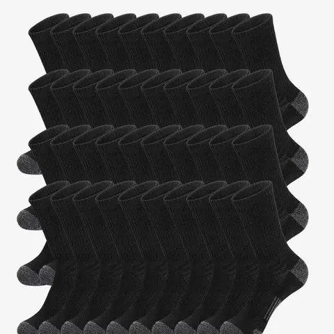30/40 Pair Men's Classic Combination Long Socks - Breathable, Comfortable, Moisture-Resistant, Suitable for Leisure Outdoor Wear in All Seasons - Machine Washable, Striped Knit Fabric, Polyester Material, Tubesocks Socks Pairs