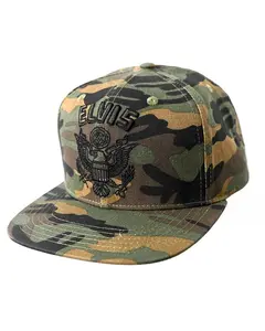 Elvis Army Camouflage Snapback Hat