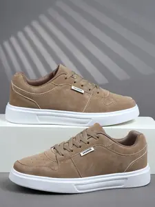 Men's New Casual Trainer Sneaker Shoes for All Seasons, Vintage Classic Military Sports Shoes, Leather Laces, Thick Sole, Breathable Comfort