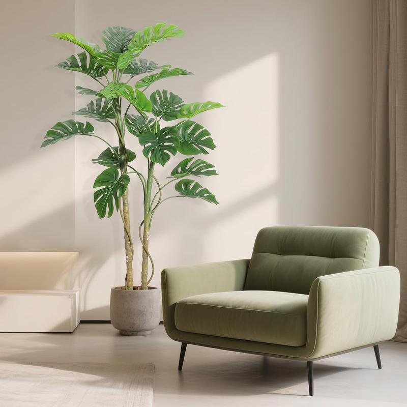 GARVEE 5FT Faux Monstera Plant for Indoor Home Decor - Tall Floor Plant Perfect for Living Room, Office, and Housewarming Gift