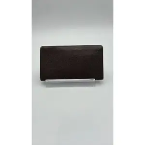 Pre-owned Louis Vuitton Leather Luxury Bags & Accessories Taiga Brazza Wallet, Brown Date Code: CT0066C