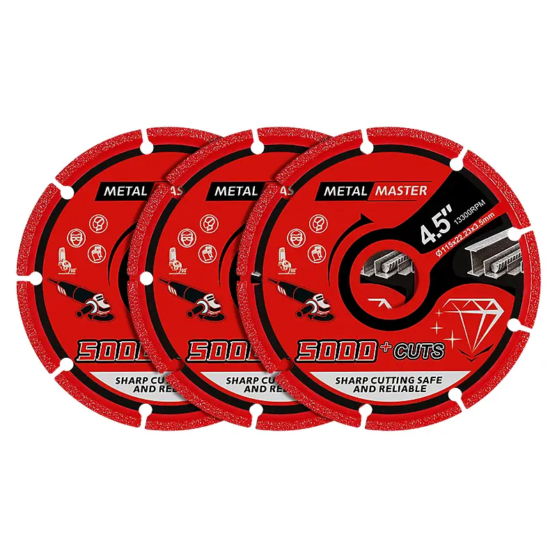 LOZLIN 3PCS 4.5" 115mm Diamond Metal Cut Off Wheel for Rebar Steel Iron Inox Cutter Cutting Disc Power Tool Accessories Abrasive Blade Metalworking Hi