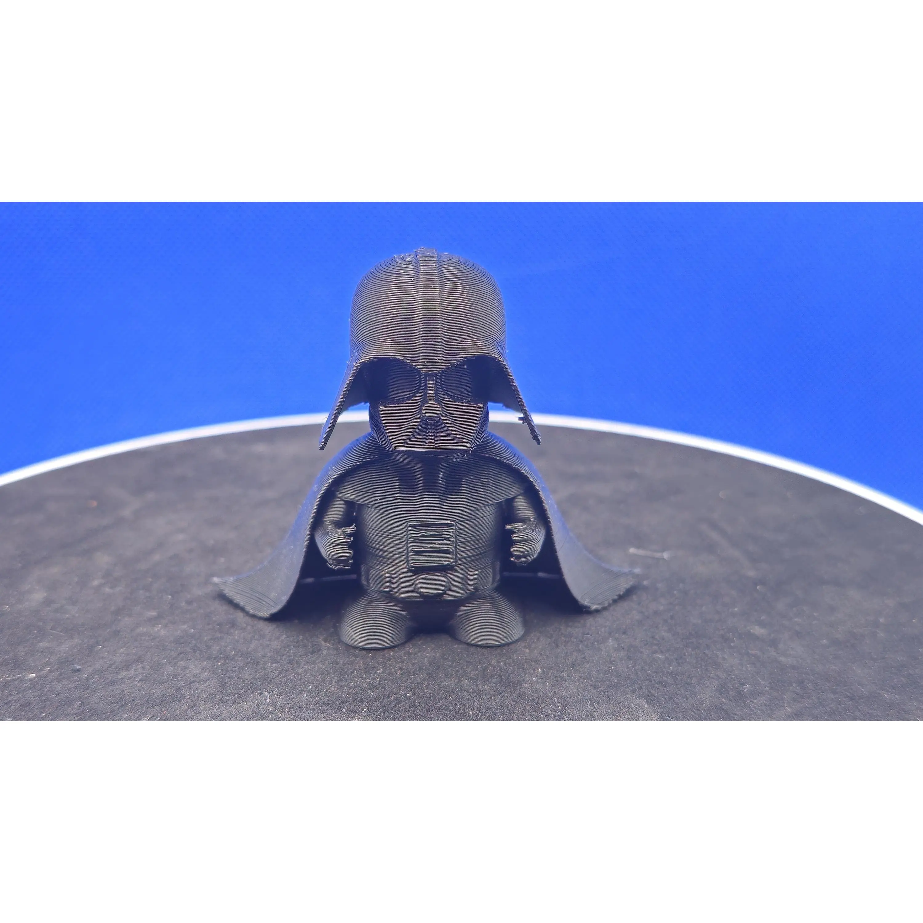 Darth Vader Style Mini Figure | 3D Printed Parody Figurine with Cape