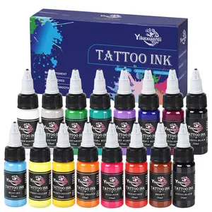 Pro Tattoo Ink Collection: 16 Vivid Colors, 15ml Each – Perfect for Outlines & Shading