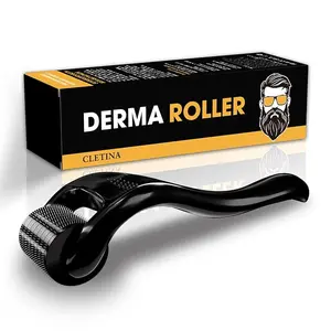 Derma Roller for Skin, Hair & Beard – Women and Men Titanium Microneedling Roller for Face & Scalp, Safe & Easy to Use 0.25mm