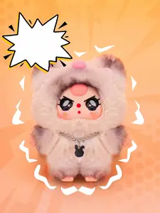US Baby Three-Cat & Dog  series Mystery Boxes Bag Pendant Bunny Plush Dolls Soft Collectibles Hidden Style 1/96+ Surprise Styles 1/96