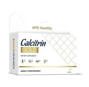 Calcitrin Gold: 5-in-1 Mobility Formula for Strong Bones, Flexible Joints, Enhanced Mobility & 60 Vegan Capsules - Dietary Supplement Vitamins Magnesium Healthcare Fitness Calcium Edible health
