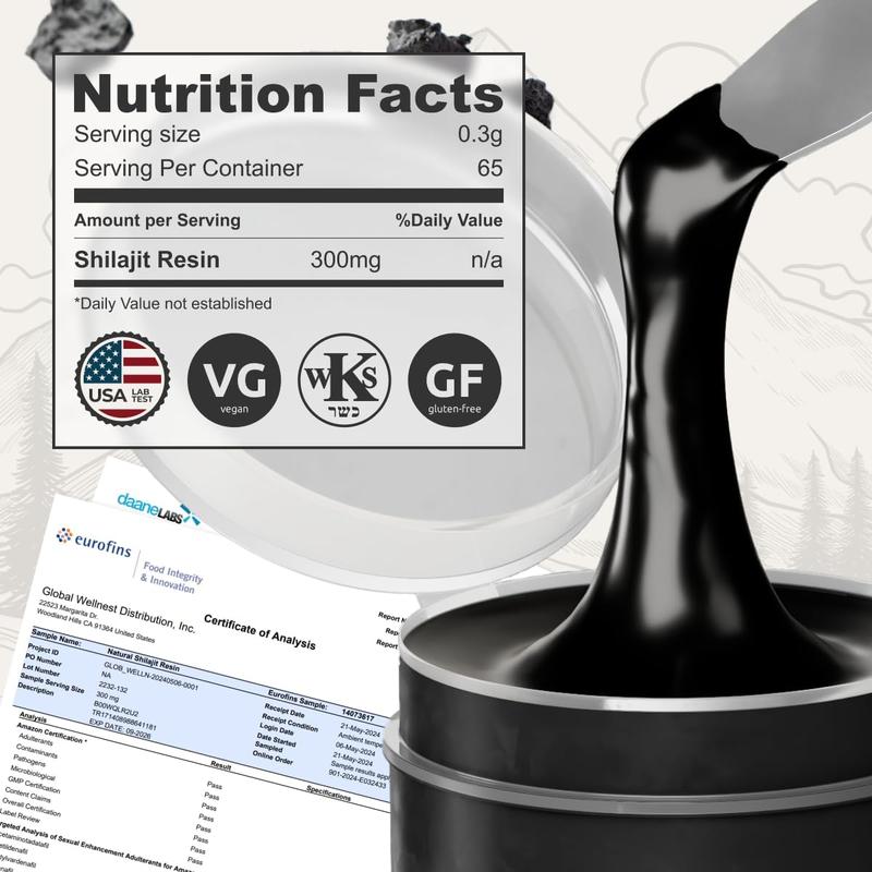 Natural Shilajit Resin 10g - 100% Pure Shilajit for Men & Women - Plant Based Nutrients for Energy, Immune Support & Vitality