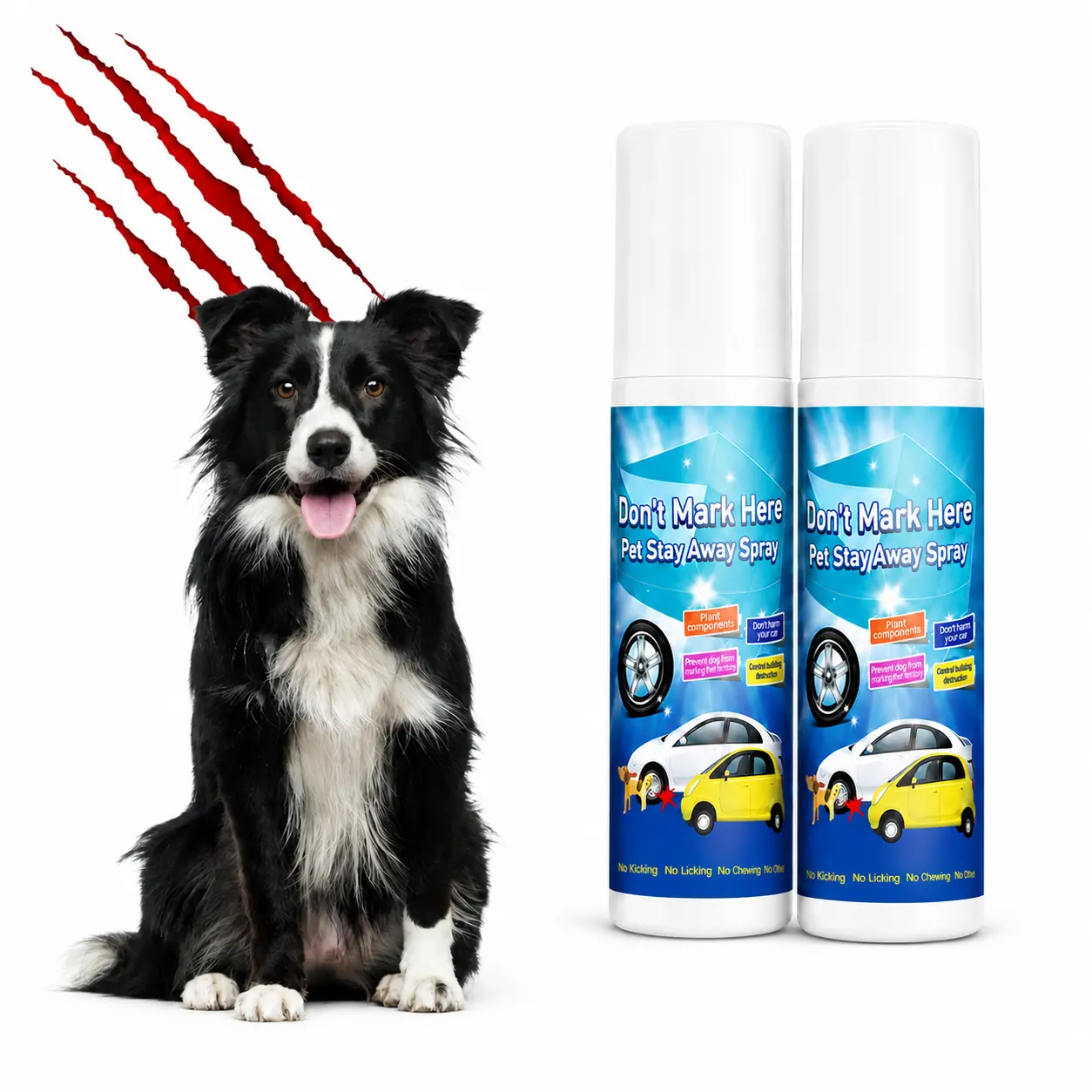 Dog No Chew Spray, Bitter Dog Deterrent Spray for Furniture and Shoes, Alcohol-Free Anti Chew Spray to Stop Dogs from Chewing, Drug-Free Pet Training Corrector for Puppies Dogs Cats, 2 Pack 100ML