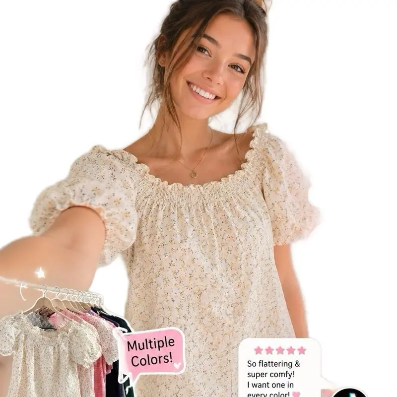Lightweight Summer Tops for Women, Breathable Casual Loose-Fit Blouses for Daily Wear
