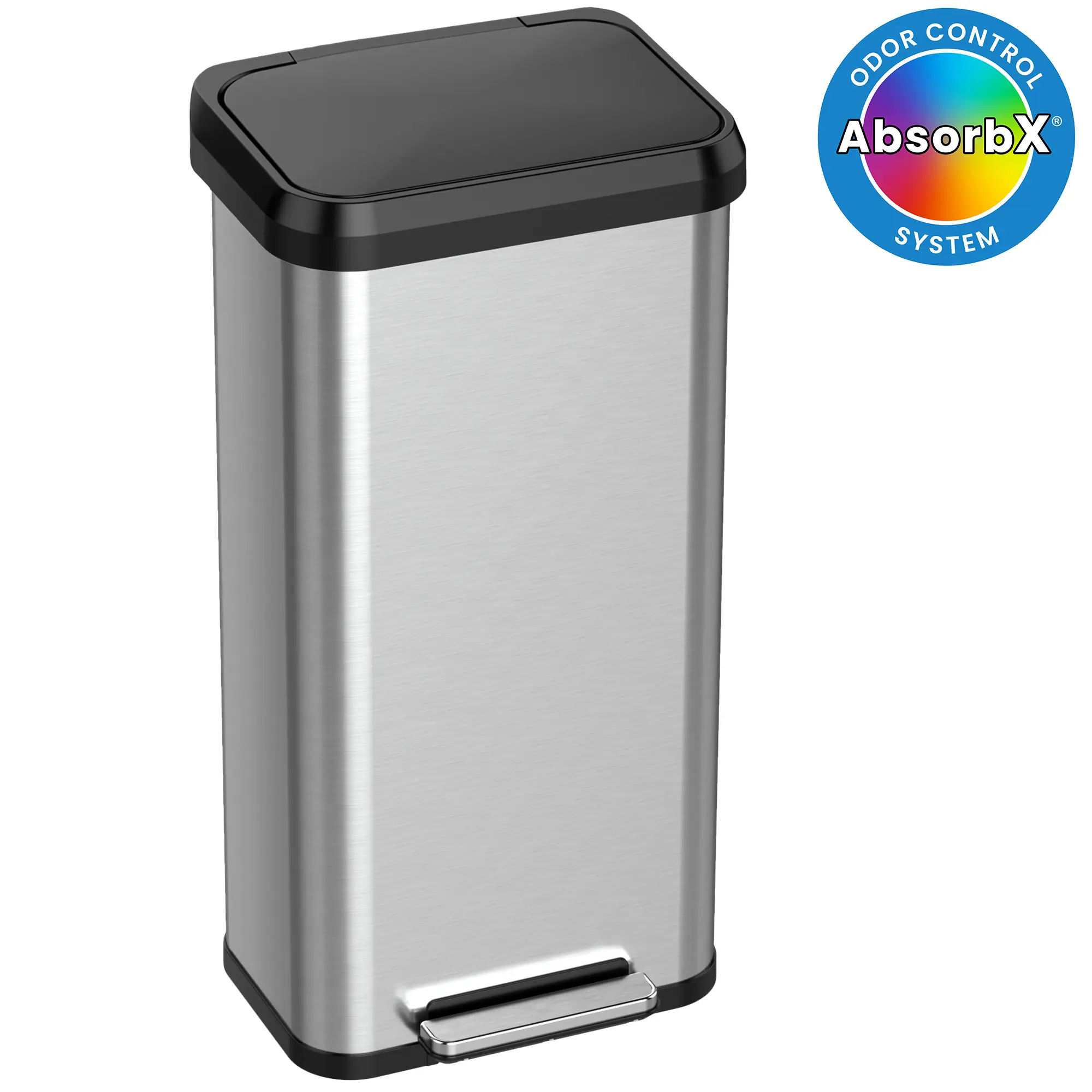 20 Gallon / 75 Liter SoftStep EXP Step Pedal Kitchen Trash Can Stainless Steel with odor filter