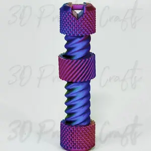 3D Printed Fidget Bolt Keychain, ASMR and Sensory Tool, great as a gift for any occasion, quality fidget for the enthusiast ~ EDC